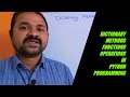 Dictionary Methods || Dictionary Functions || Dictionary Operations || Python Programming