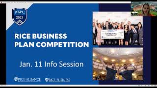 2023 Rice Business Plan Competition - Jan 11 Info Session Recording