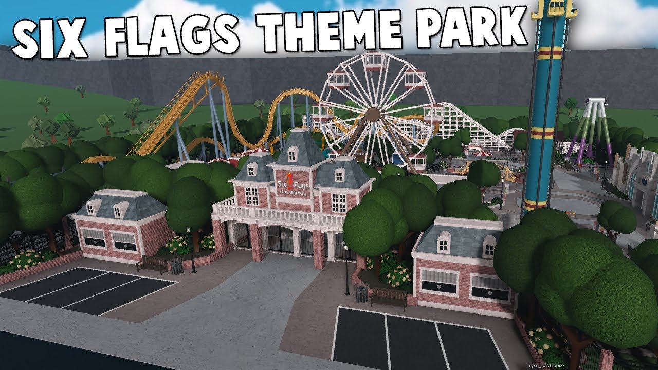 Touring A 1 3m Bloxburg Six Flags Theme Park Youtube