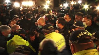 Police detaining demonstrators at opposition protest in Georgia | AFP