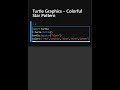 Turtle Graphics – Colorful Star Pattern