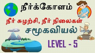 நீர்க்கோளம் -நீர் சுழற்சி- நீர் நிலைகள்-5th Standard - Term 2 -Lesson 2-Explained in Tamil - Social