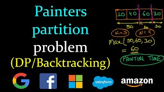 Painter partition problem | Dynamic programming