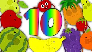 Fruits Ten In The Bed | Fruits Song | Learn Fruits | Nursery Rhymes Song For Kids And Children