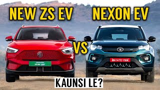 Nexon EV Vs New MG ZS EV | Detailed Comparison | MG ZS EV 2022 facelift Vs Tata Nexon EV