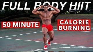 50 MINUTE TOTAL BODY HIIT ROUTINE (BURN 500+ CALORIES AT HOME) NO EQUIPMENT | Ashton Hall OFFICIAL