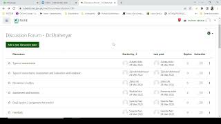Using Discussion forum on NAHE LMS