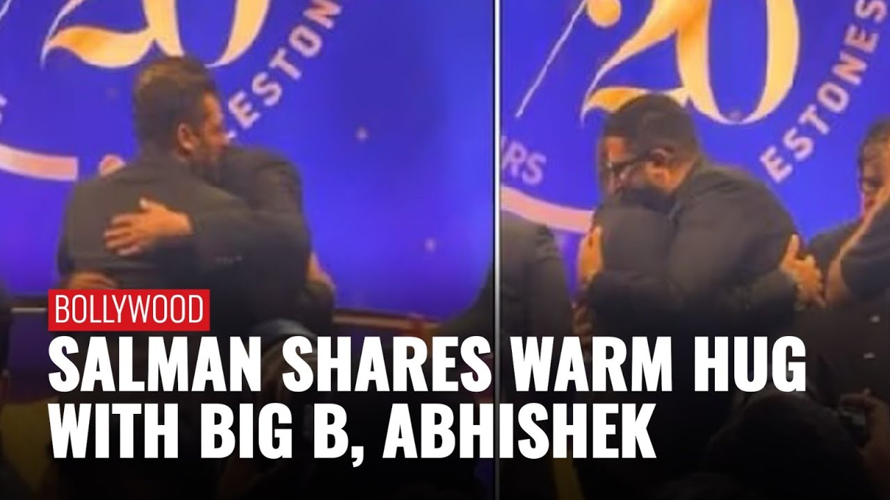 Bhai Jaan Exchanges Heartfelt Hug With Big B, Abhishek Bachchan | Zee ...