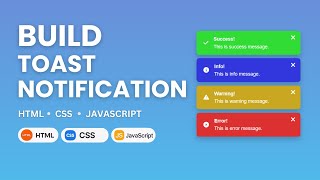 How to Build Toast Notifications Using HTML, CSS & JavaScript🚀👩💻🔔