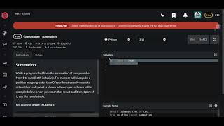 Codewars | Grasshopper - Summation | Python 8 kyu