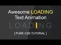 Cool Css Glowing Text Loading Animation Tutorial - Html Css Blinking Text Effect - SUBSCRIBE Us