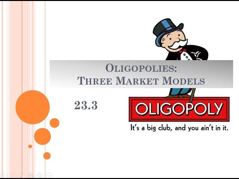 What are the three oligopoly models?