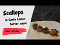 Scrumptious Scallops in Garlic lemon butter sauce - Kalai's kitchen