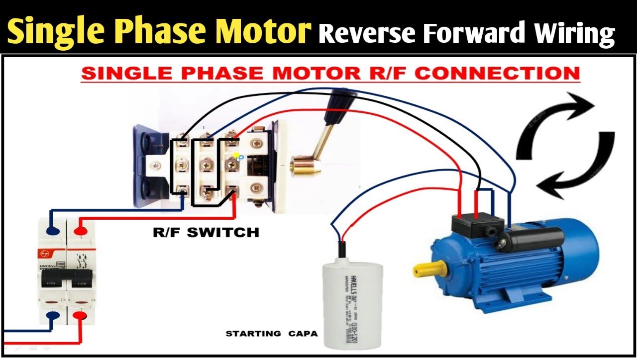 Single Phase Motor Reverse Forward Switch Connection Diagram