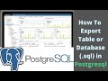 How to backup or export database with Pgadmin4 in PostgreSQL .