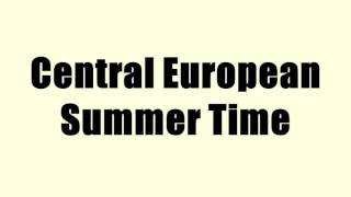 Central European Summer Time