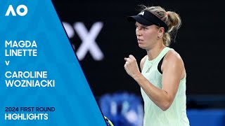 Magda Linette v Caroline Wozniacki Highlights | Australian Open 2024 First Round