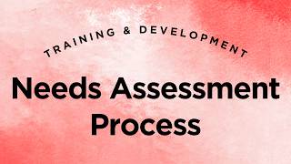 Needs Assessment Process - Training & Development Lecture 3 Part 1 (Full Version)