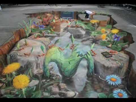 The Pavement Picasso Julian Beever - YouTube