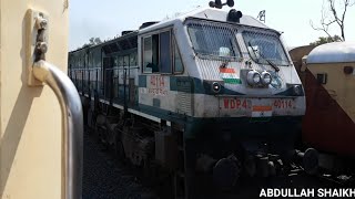 01151 Madgaon Janshatabdi Express Crossing ERS NZM Duronto Express At Thivim.. |Konkan Railways |