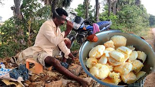 Germinated Palm Seeds Cutting \u0026 Eating | Young Palm Tree seeds Food ( Burra Gunju ) బుర్ర గుంజు