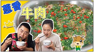 【超小厨】2斤牛里脊半斤葱，超式“葱香牛肉”来一盆，大菜放在媳妇面前，这回可滋润了！