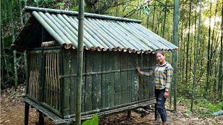 BAMBOO HOUSE:  How To Build Bamboo House 2021 | Bushcraft vn - Ep.39