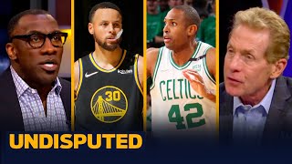 Steph Curry injured diving for loose ball, will he suit up in Game 4? | NBA | UNDISPUTED