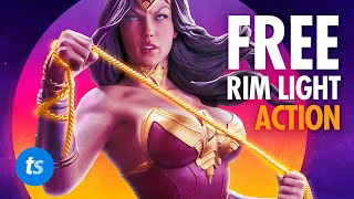 Free Photoshop Rim Light Action!