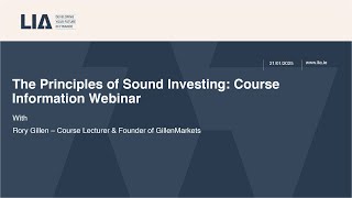 The Principles of Sound Investing: Course Information Webinar