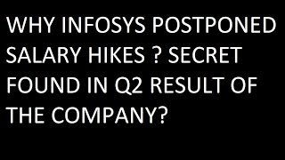 Infosys salary hike delay . Shocking details hidden in Q2 result. Infosys stock full analysis #2025