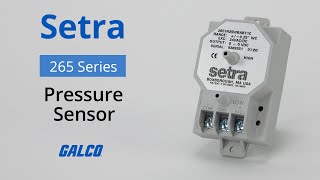 Setra's 265 Series, Pressure Sensor