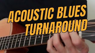 Vintage style blues guitar turnaround | Acoustic fingerstyle blues in E