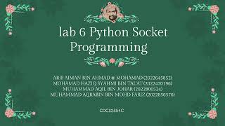 ITT440 LAB6 INTRODUCTION TO PYTHON SOCKET PROGRAMMING
