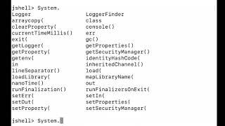 Java 9 - Jshell shortcuts