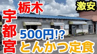 【栃木グルメ】たったの500円で食べられるとんかつ定食がコスパ最強でやばすぎた　栃木県宇都宮市　焼肉食堂 花