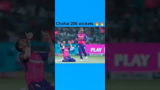 Yuzvendra Chahal 200 wickets 🔥🔥#shorts #cricket #viral