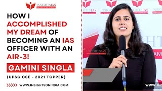 The strategy which helped me get an AIR-3 in UPSC CSE Exam-2021 | Ms. Gamini Singla
