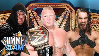 WWE Summerslam 2015: Brock Lesnar vs The Undertaker vs Seth Rollins