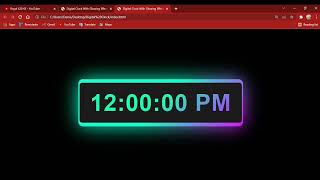How to create a digital clock with glowing effects using HTML | CSS | JAVASCRIPT