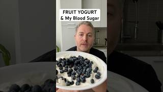 Healthy fruit yogurt and my blood sugar. This is a delicious recipe. #bloodsugar #glucose  #yogurt