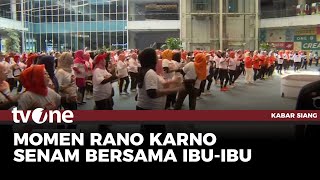 Rano Karno Ikuti Kegiatan Senam Bersama Ibu-ibu dan Berencana untuk Dirutinkan | Kabar Siang tvOne