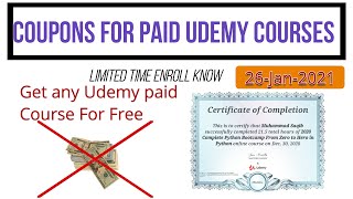 get paid udemy course free with certificate