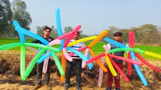 100 Whistling Rocket Ballons Launch Experiment like Crazy XYZ | The khurapati Indian !