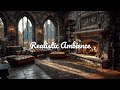 🔥 Peaceful Crackling Fireplace in Scottish Castle | No Ads | Relax, Study & Focus 🏰✨