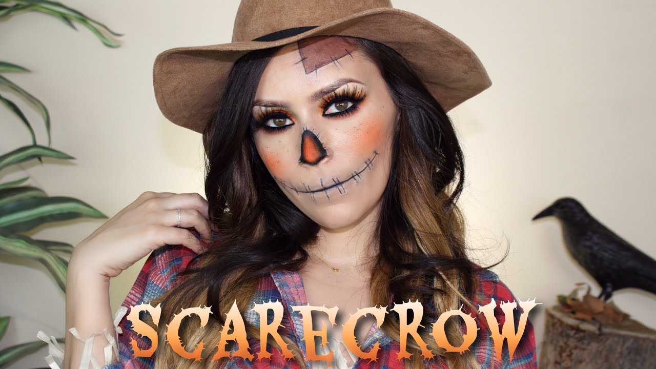Easy Scarecrow Halloween Makeup Tutorial L Cflowermakeup Youtube