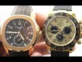 Rolex Daytona vs Patek Philippe Aquanaut Travel Time (116518LN) (5164R-001)