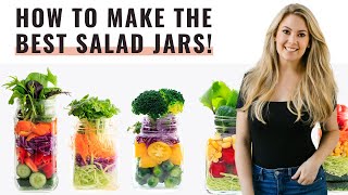 Meal Prep Salad Jars! 🥗 The Best Tricks + Variations