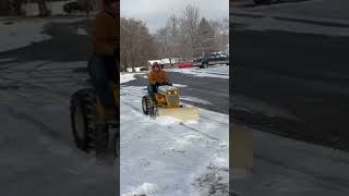 Plowing with my cub cadet 105 #reckless #snow #plowing #winter #gardentractor