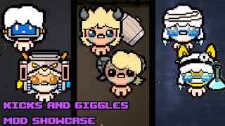 6 NEW AMAZING CHARACTERS! - Kicks and Giggles Mod Showcase | Tboi Repentance